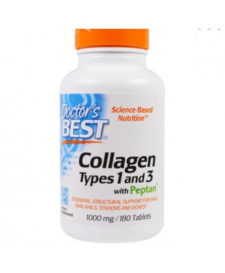 Pure Collageen Type 1 & 3, 1000 mg (180 Tabletten) - Doctor's Best