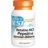 Betaine HCl- Pepsin & Gentian Bitters (360 Capsules) - Doctor's Best