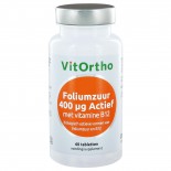 Foliumzuur 400 μg Actief met Vitamine B12 (60 tabs) - VitOrtho