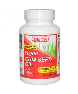 Chia Seed Oil (90 Vegan Caps) - Deva