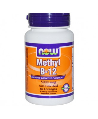 Methyl B-12 5000 mcg (60 Lozenges) - Now Foods
