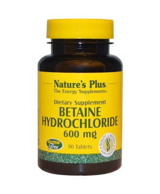 Betaine Hydrochloride - 600 mg (90 Tablets) - Nature's Plus