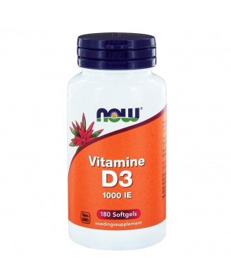 Vitamine D3 1000 IE  (180 softgels) - NOW Foods