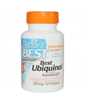 Doctor's Best, Best Ubiquinol, Featuring Kaneka QH, 100 mg, 60 Softgels