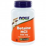 Betaïne HCl 648 mg (120 caps) - NOW Foods
