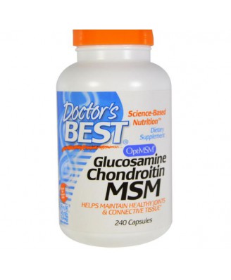Glucosamine Chondroitin MSM with OptiMSM (240 Veg Capsules) - Doctor's Best