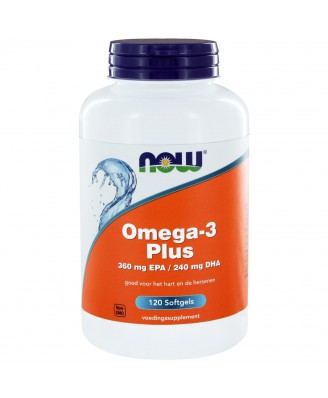 Omega-3 Plus 360 mg EPA 240 mg DHA (120 softgels) - NOW Foods