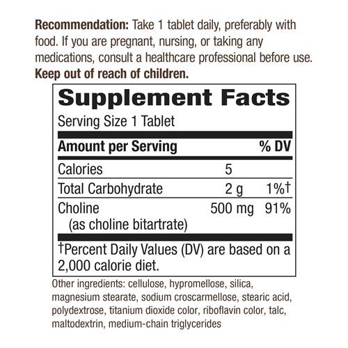 koop choline 500 mg 100 tablets