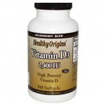 Vitamin D3- 2400 IU (360 Softgels) - Healthy Origins