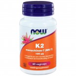 K2 Menachinon-7 (MK-7) 100 µg  (60 vegicaps) - NOW Foods