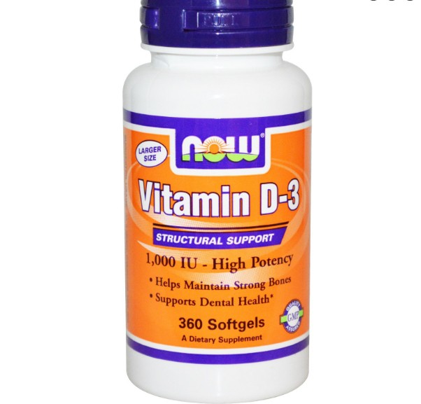 Voorgevoel heerlijkheid bureau Koop Vitamine D3, Hoge Dosering, 1000 IE (360 Softgels) - Now Foods -