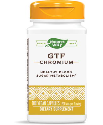 GTF CHROMIUM- POLYNICOTINATE (100 CAPSULES) - NATURE'S WAY