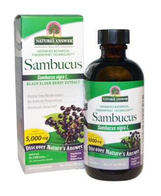 Sambucus, Black Elder Berry (vlierbessen) Extract (120 ml) - Nature's Answer