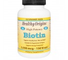 Biotine, Hoge Dosering, 5000 mcg (150 vegetarische capsules) - Healthy Origins
