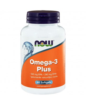 Omega-3 Plus 360 mg EPA 240 mg DHA (60 softgels) - NOW Foods