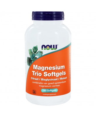 Magnesium Trio Softgels (180 softgels) - NOW Foods