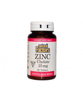 Koop Zinc Chelate 25 mg (90 Tablets) - Natural Factors - Zinc