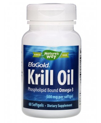 EfaGold krill olie 500 mg (60 gelcapsules) - Nature's Way