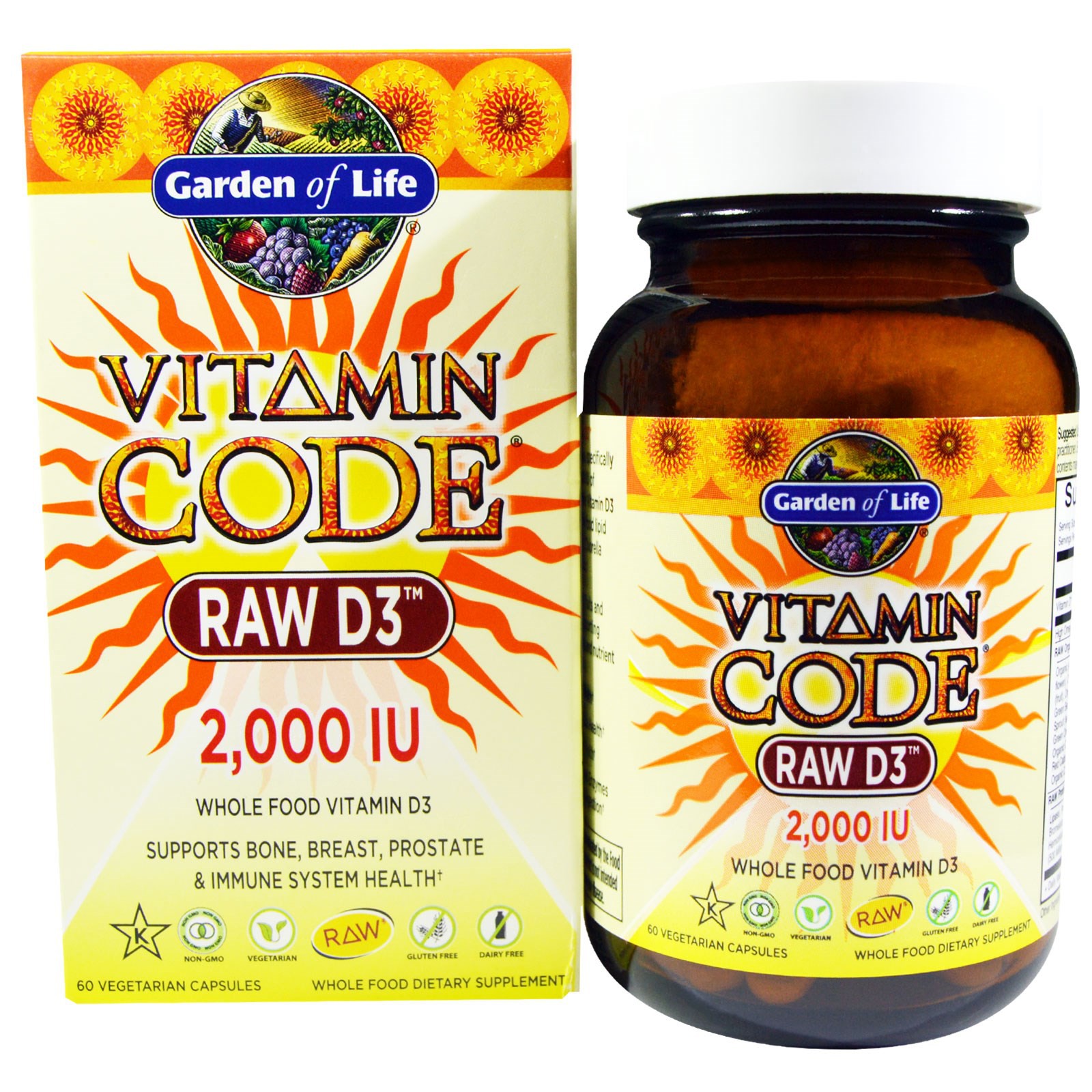 Koop Vitamin Code - Raw D3- 2.000 IU (60 Vegetarian ...